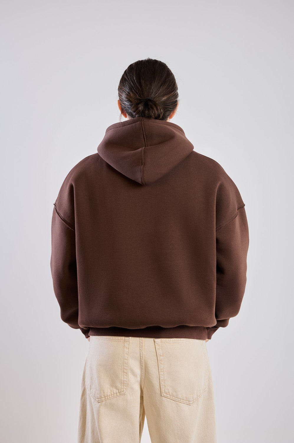 BASIC HOODIE-BROWN