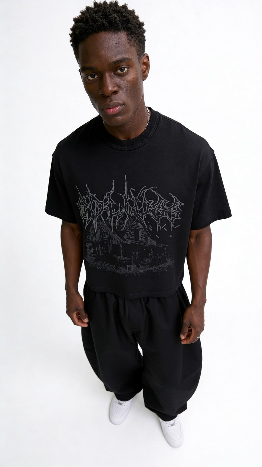 Haunted House Boxy Tee black