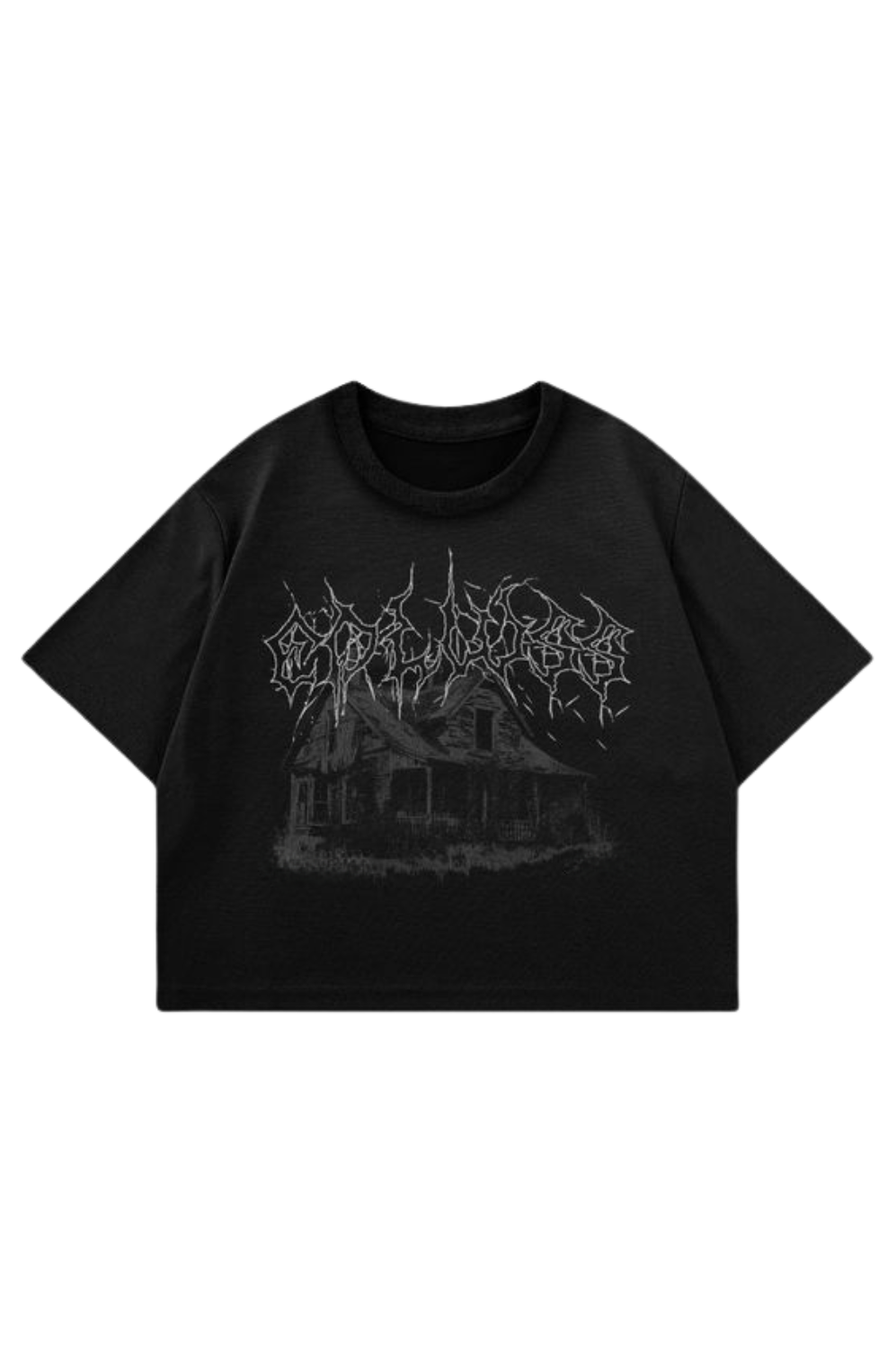Haunted House Boxy Tee black