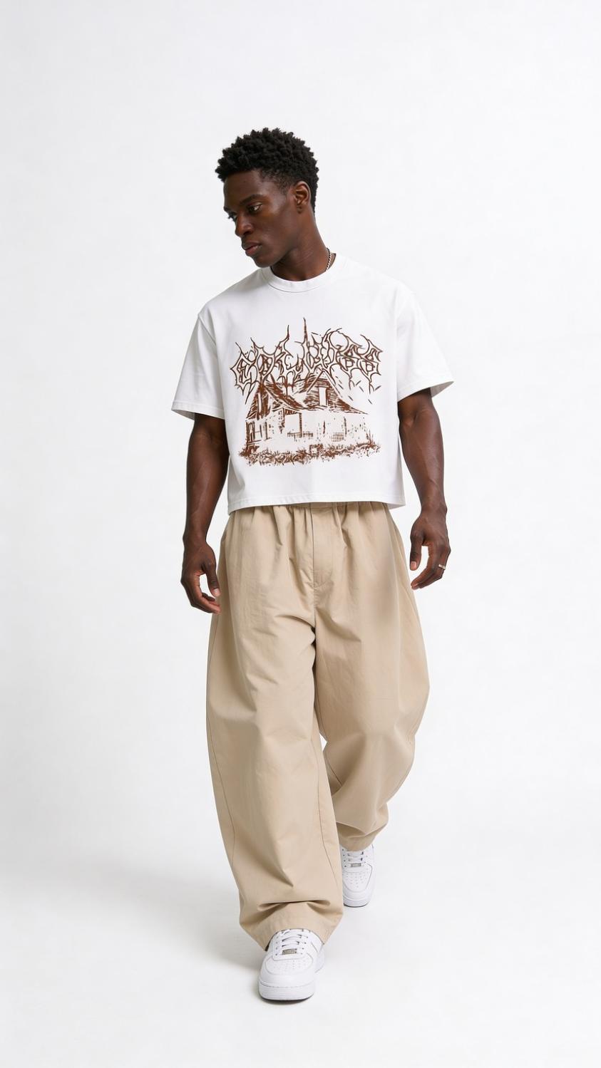 Haunted House Boxy Tee white