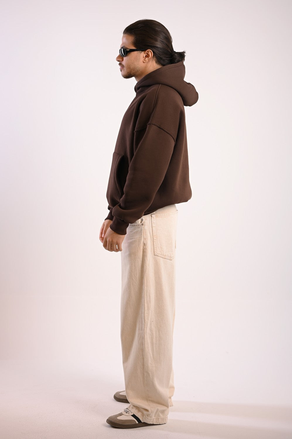 BASIC HOODIE-BROWN