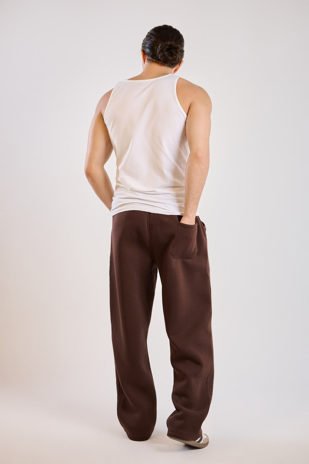 BASIC SWEATPANT-BROWN
