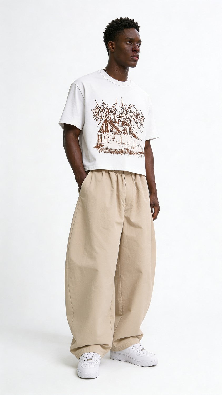 Haunted House Boxy Tee white