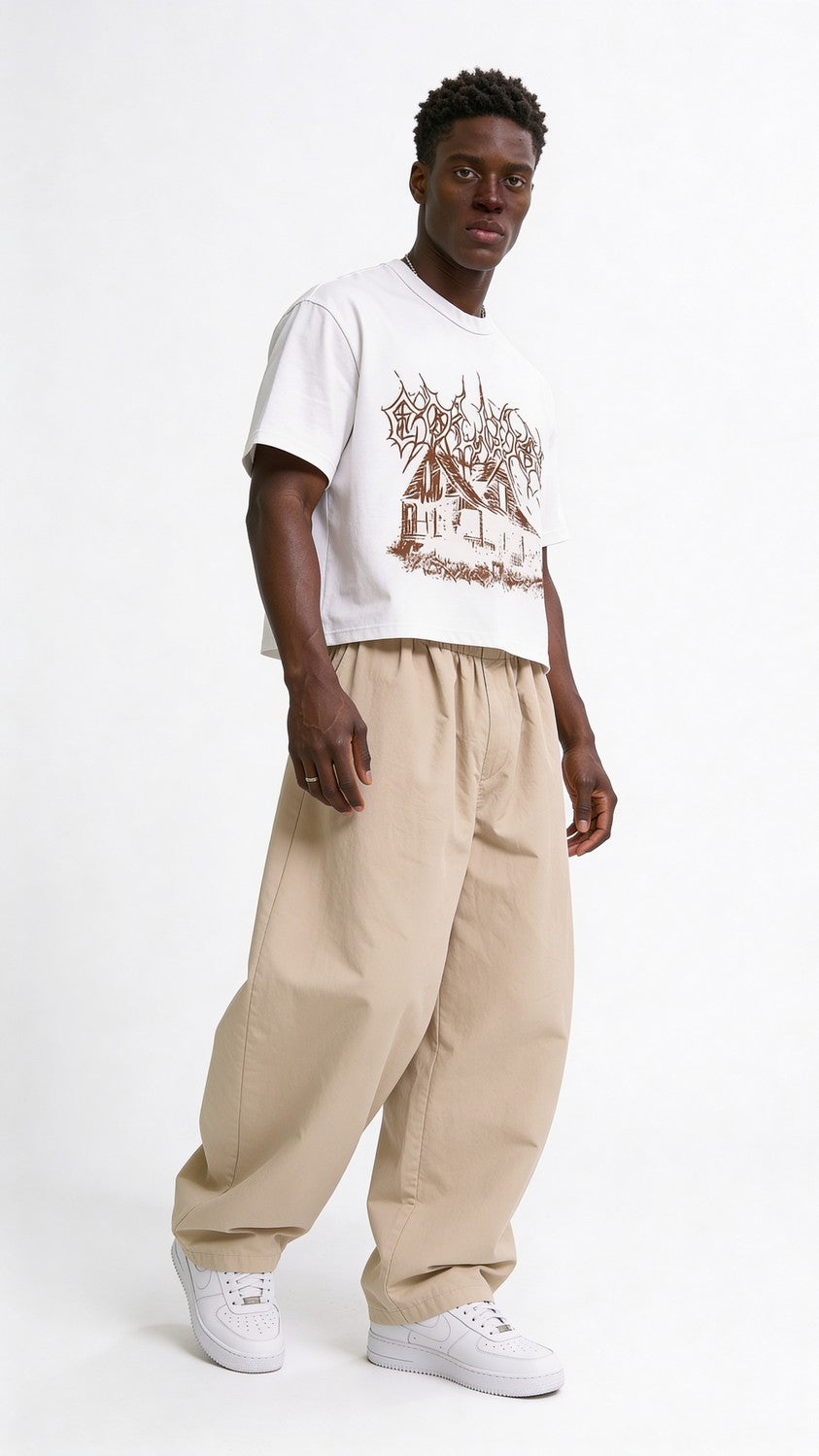 Haunted House Boxy Tee white