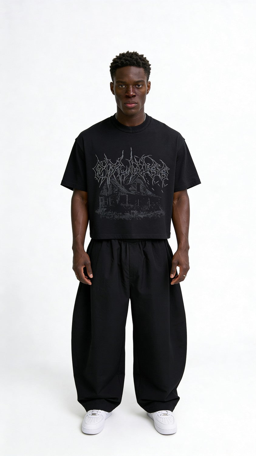 Haunted House Boxy Tee black