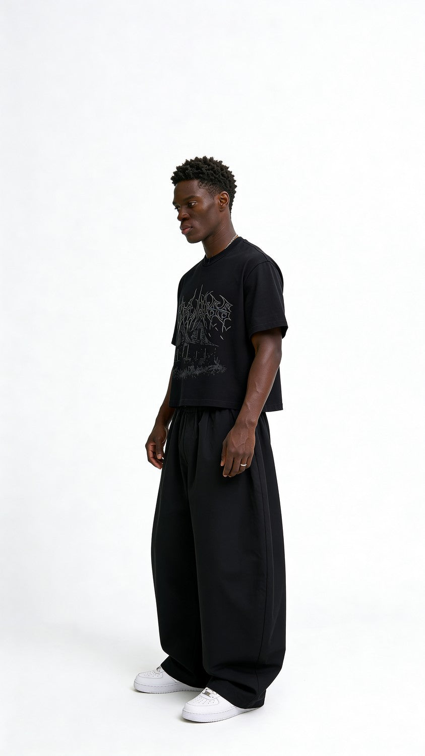 Haunted House Boxy Tee black